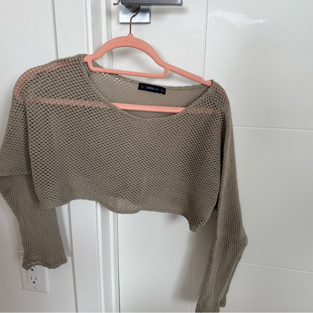 Zara Knit Sage Green Top